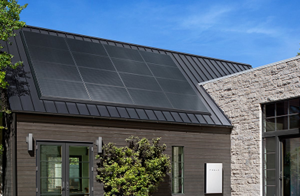 Modern House with Solar Panels