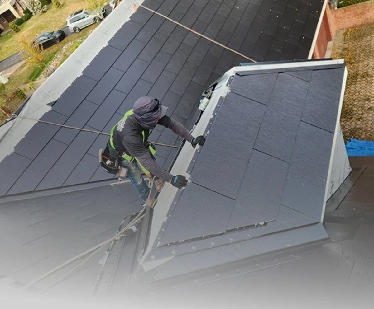 Tesla Solar Roof Project - Our Roofer Installing Tesla Solar Roof