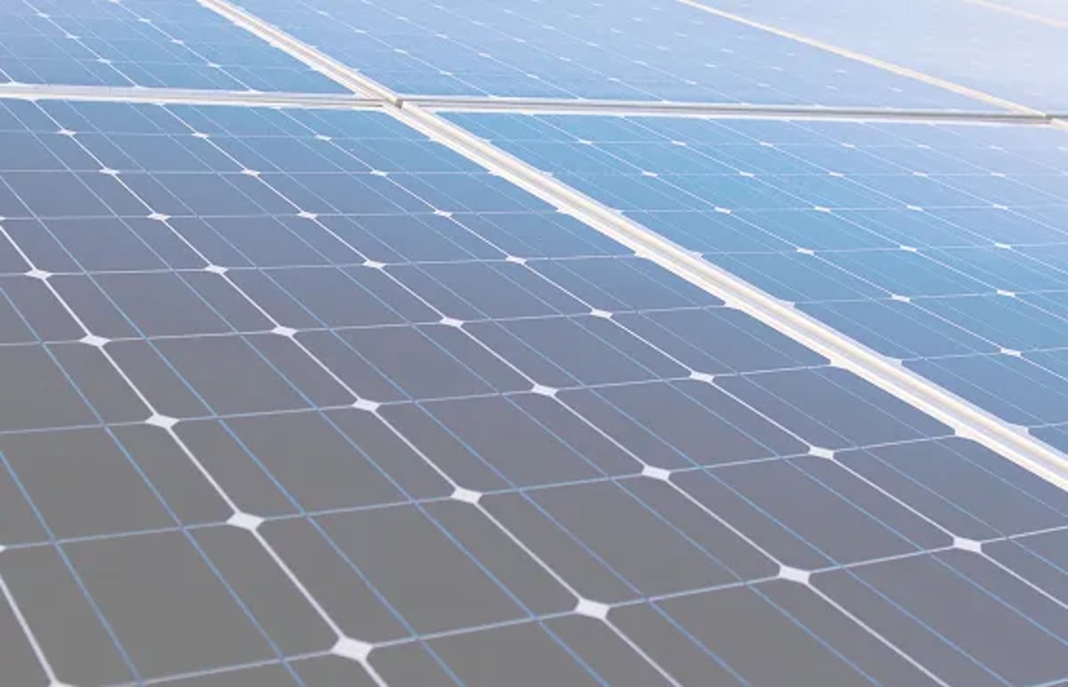Close-Up View of Solar Panels