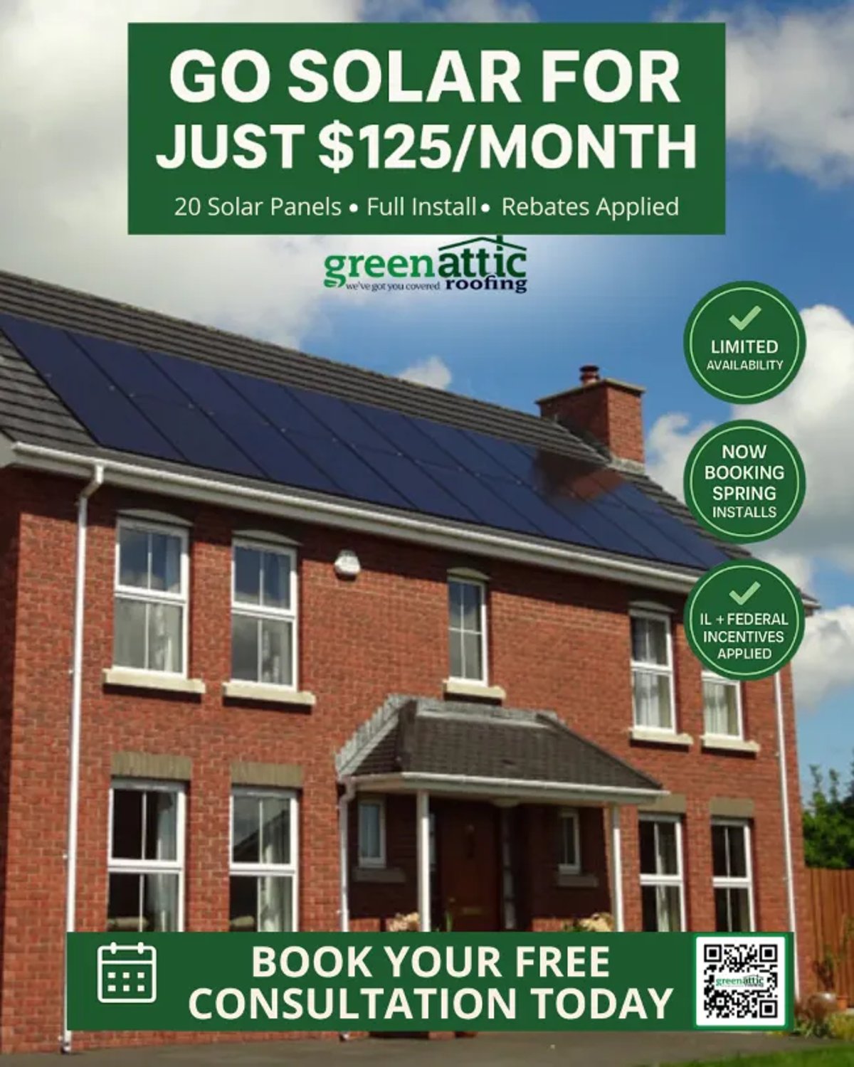 Special Offer Green Attic Roofing Banner